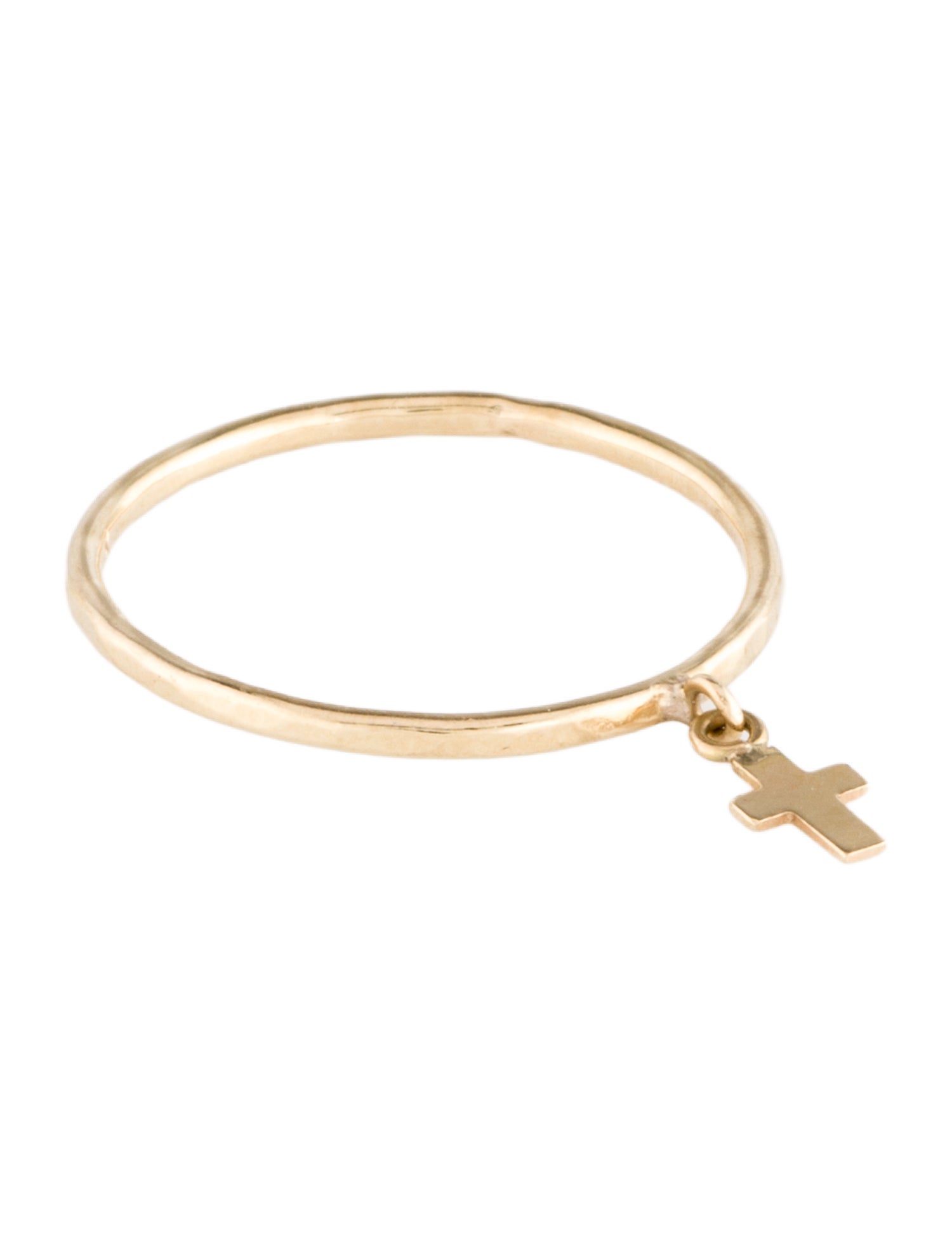 Ring 14K Cross Drop Band
