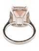 Ring 14K 6.18ct Morganite & Diamond Cocktail Ring