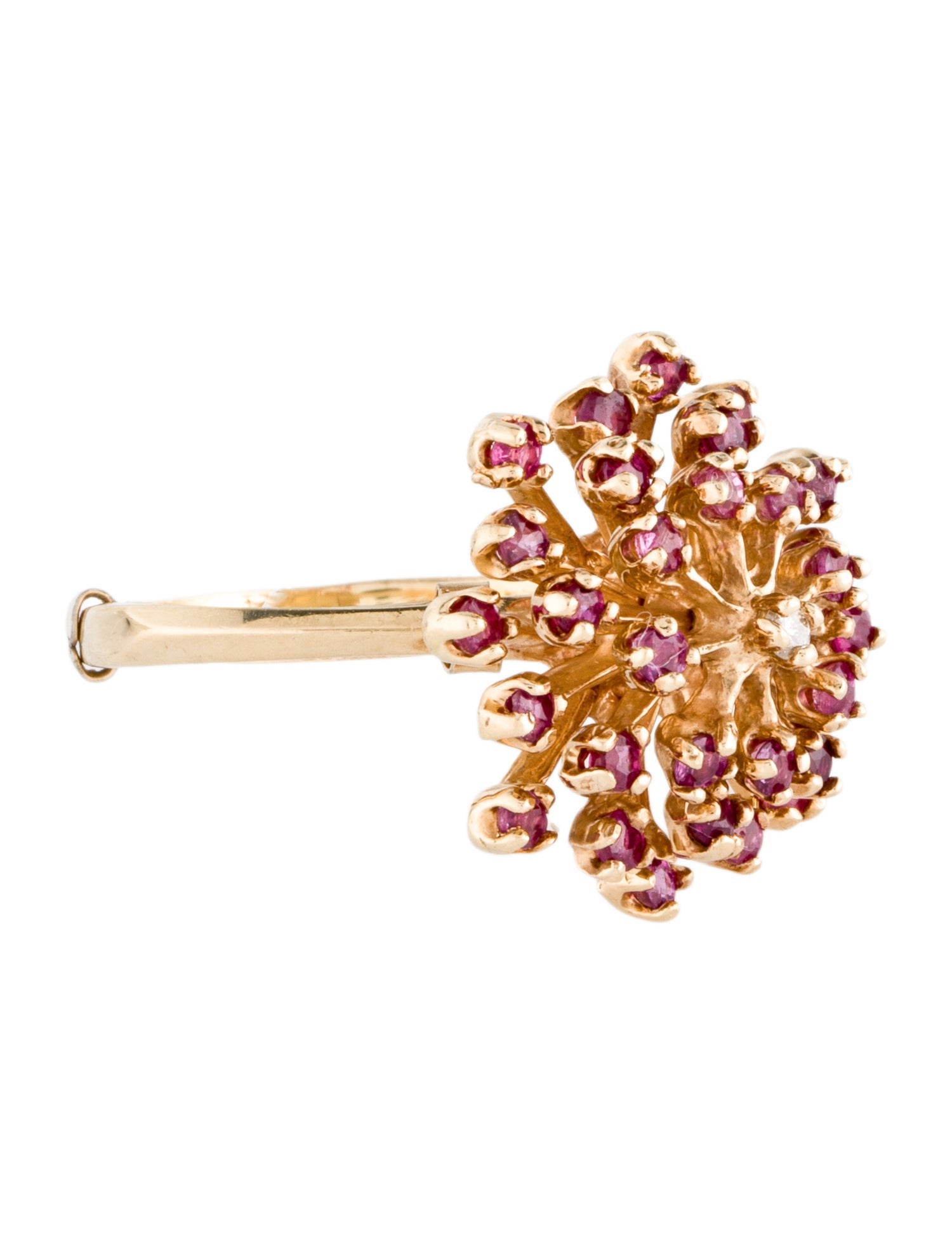 Ring 10K Ruby & Pink Sapphire Cocktail