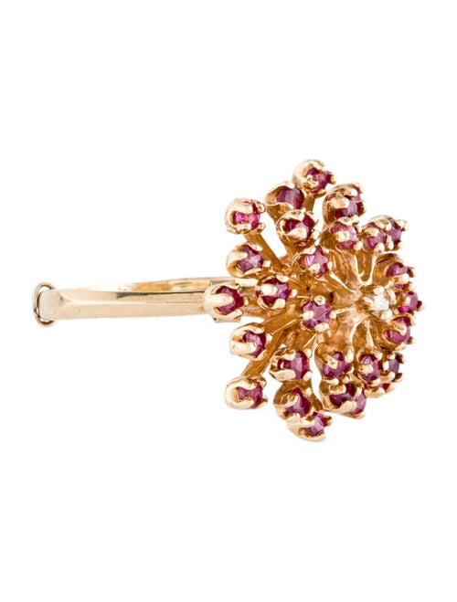 Ring 10K Ruby & Pink Sapphire Cocktail Ring