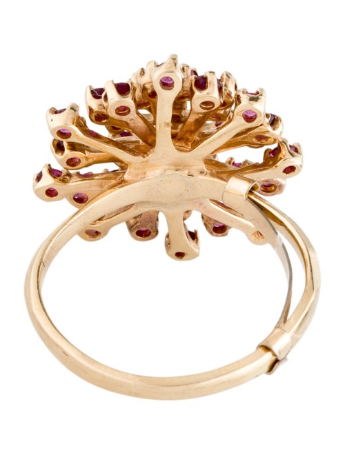 Ring 10K Ruby & Pink Sapphire Cocktail Ring