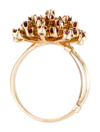 Ring 10K Ruby & Pink Sapphire Cocktail Ring