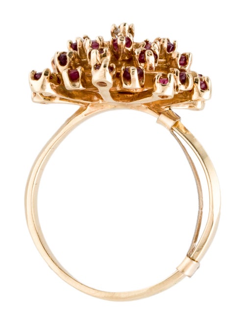 Ring 10K Ruby & Pink Sapphire Cocktail Ring