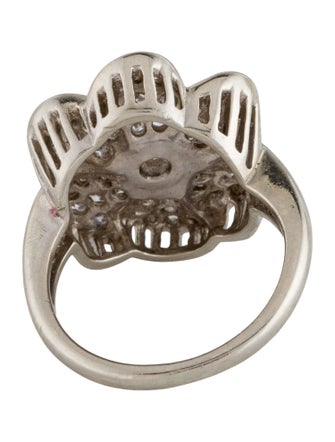 Ring 14K Diamond Flower Cocktail Ring