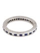 Ring Platinum Diamond & Sapphire Eternity Band