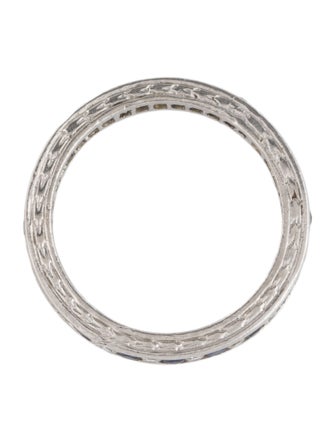 Ring Platinum Diamond & Sapphire Eternity Band