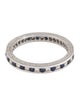 Ring Platinum Diamond & Sapphire Eternity Band
