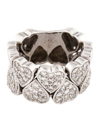 Ring 18K Diamond Hearts Ring