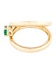 Ring 14K Emerald Split Band Cocktail Ring