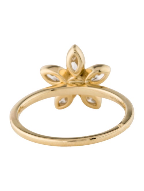Ring 14K Diamond Flower Cocktail Ring
