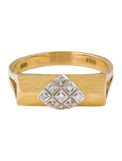 Ring 18K Diamond Folded Band Ring