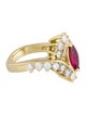 Ring 18K 1.13ctw Diamond & Ruby Cocktail Ring