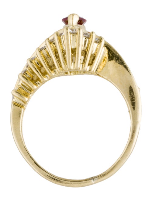 Ring 18K 1.13ctw Diamond & Ruby Cocktail Ring