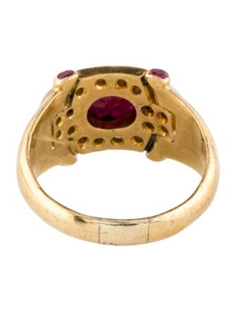 Ring 18K Ruby & Diamond Cocktail Ring