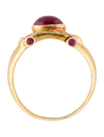 Ring 18K Ruby & Diamond Cocktail Ring