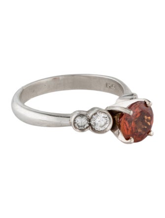 Ring Platinum Zircon and Diamond Cocktail Ring