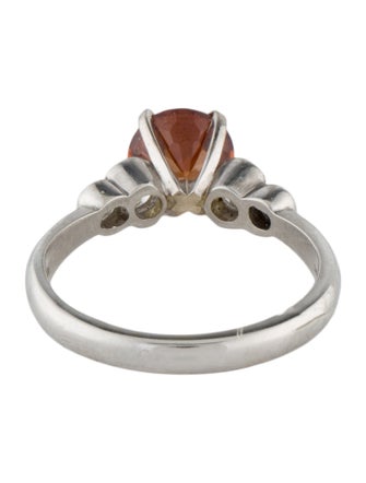 Ring Platinum Zircon and Diamond Cocktail Ring