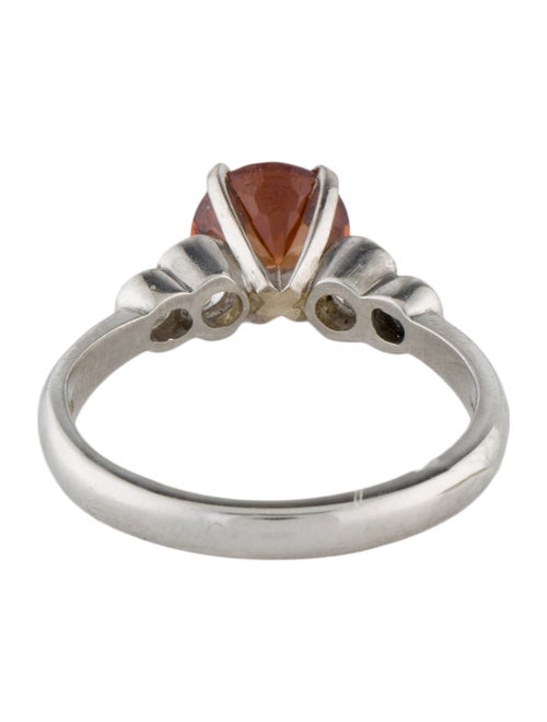 Ring Platinum Zircon and Diamond Cocktail Ring