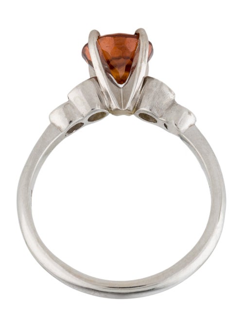 Ring Platinum Zircon and Diamond Cocktail Ring