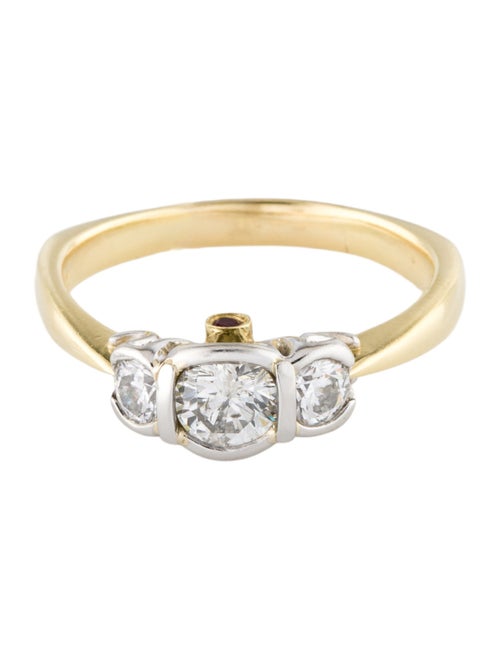 Ring 18K Diamond & Ruby Cocktail Ring