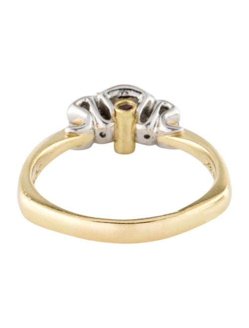 Ring 18K Diamond & Ruby Cocktail Ring