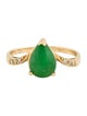 Ring 18K Jadeite & Diamond Cocktail RIng