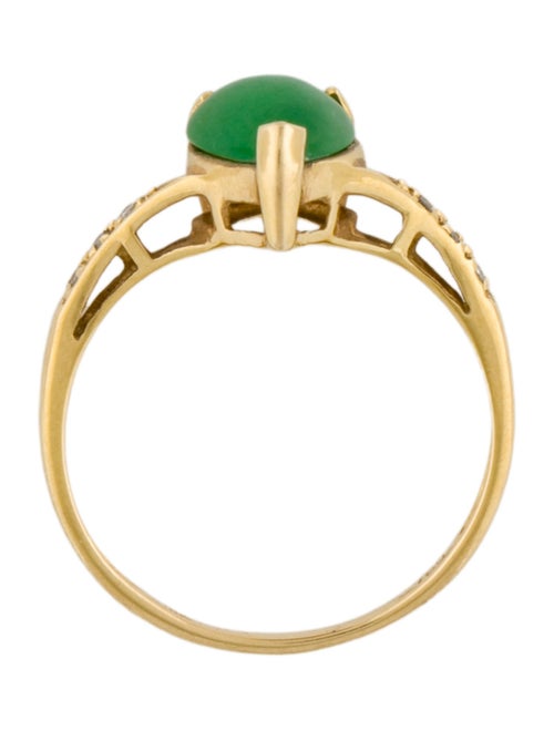 Ring 18K Jadeite & Diamond Cocktail RIng