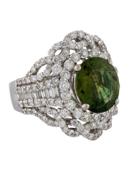 Ring 18K 2.15ct Tourmaline & Diamond Cocktail Ring