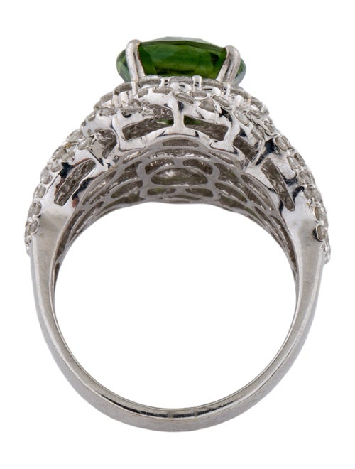 Ring 18K 2.15ct Tourmaline & Diamond Cocktail Ring