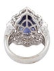 Ring 18K 5.46ctw Tanzanite & Diamond Cocktail Ring