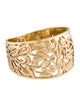 Ring 14K Pierced Foliate Wide Band