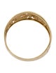 Ring 14K Pierced Foliate Wide Band