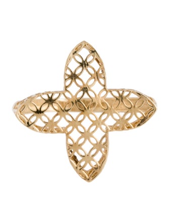 Ring 14K Star Motif Cocktail Ring