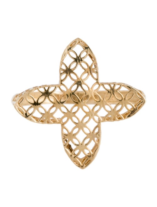 Ring 14K Star Motif Cocktail Ring