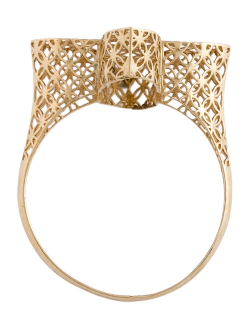Ring 14K Star Motif Cocktail Ring