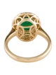 Ring 14K 1.55ct Emerald & Diamond Cocktail Ring
