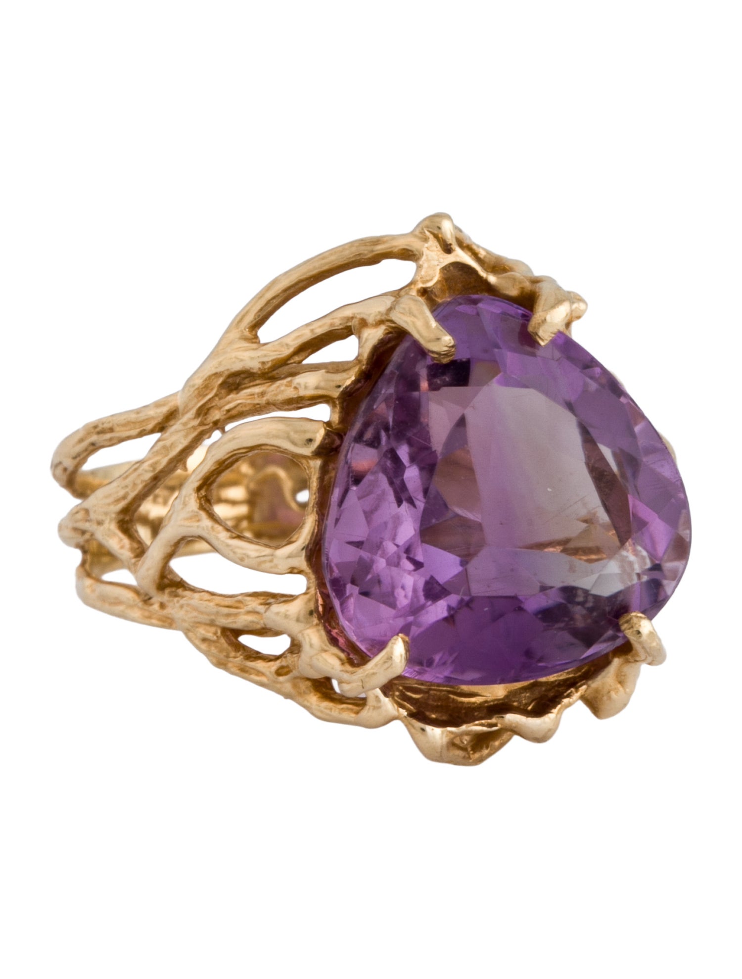 Ring 14K Amethyst Cocktail