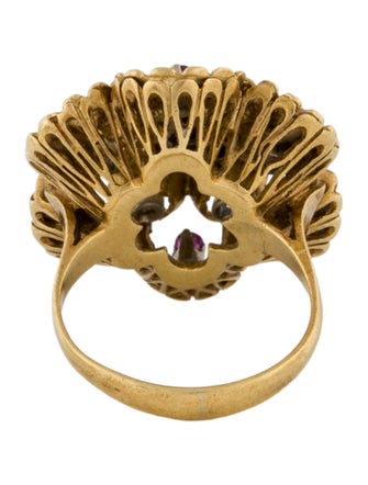 Ring 18K Ruby & Sapphire Cocktail Ring