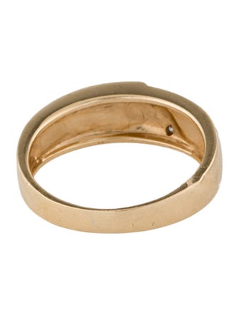 Ring 14K Black Opal & Diamond Band