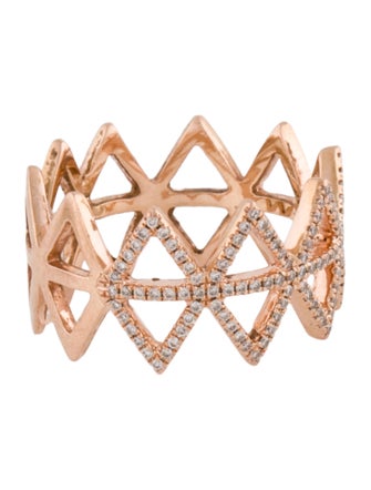 Ring 14K Diamond Pyramid Band