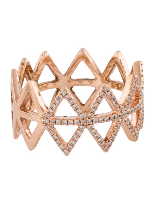 Ring 14K Diamond Pyramid Band