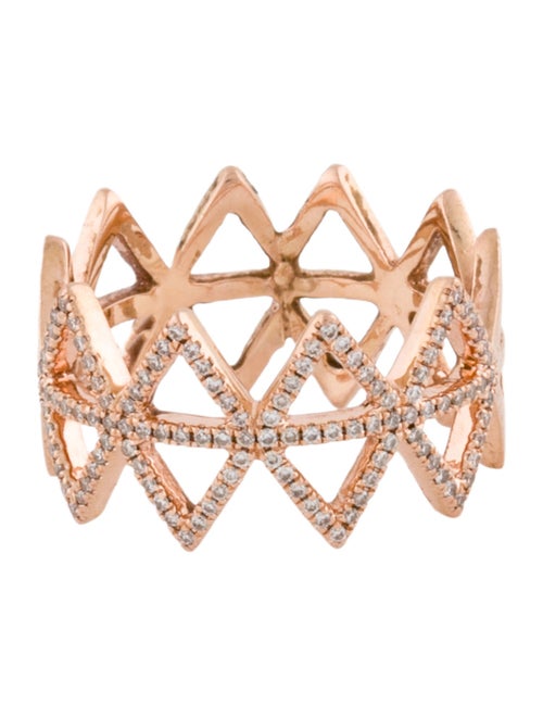 Ring 14K Diamond Pyramid Band