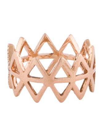 Ring 14K Diamond Pyramid Band