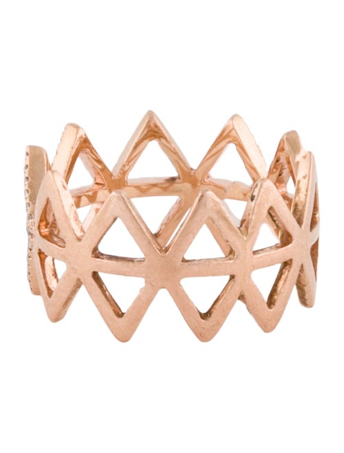 Ring 14K Diamond Pyramid Band