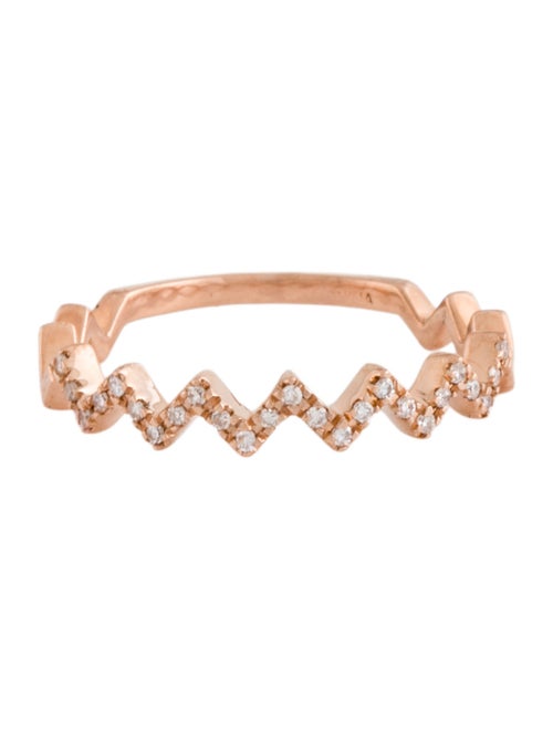Ring 14K Diamond Zig Zag Band