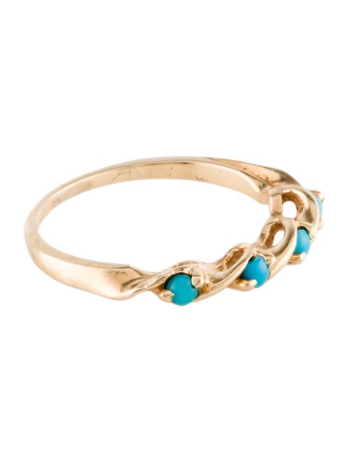 Ring 14K Turquoise Twist Band
