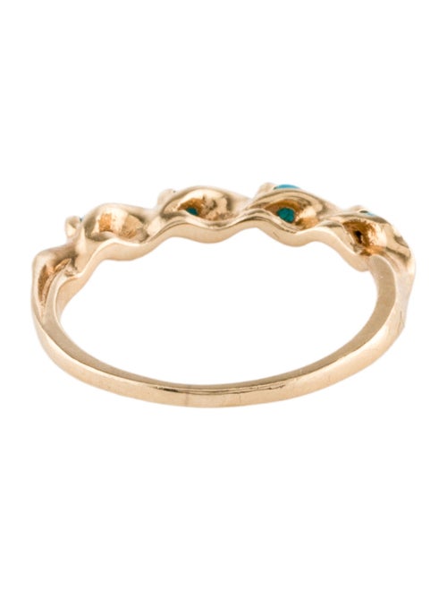 Ring 14K Turquoise Twist Band