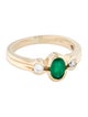 Ring 14K Emerald & Diamond Band