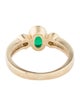 Ring 14K Emerald & Diamond Band