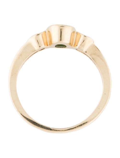 Ring 14K Emerald & Diamond Band